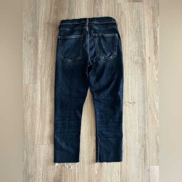 Agolde Women’s Sophie Crop Raw Hem Comfort Stretch Skinny Jean Dark Wash Size 26 - Picture 7 of 8